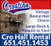 Croatian Hall Tall Sponsorship Banner
